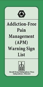 Addiction-Free Pain Management Warning Sign List